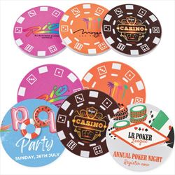 NST11200 Ceramic Poker Chip With Full Color Custom Imprint